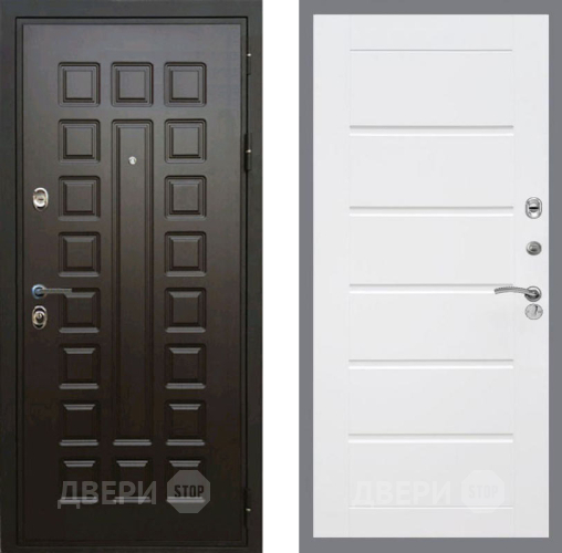 Входная металлическая Дверь Рекс (REX) Премиум 3к Сити Белый ясень в Кашире