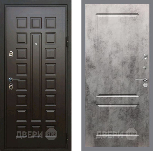 Входная металлическая Дверь Рекс (REX) Премиум 3к FL-117 Бетон темный в Кашире