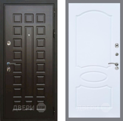 Входная металлическая Дверь Рекс (REX) Премиум 3к FL-128 Силк Сноу в Кашире