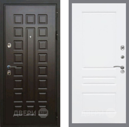 Входная металлическая Дверь Рекс (REX) Премиум 3к FL-243 Силк Сноу в Кашире