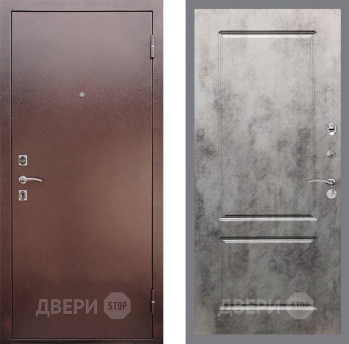 Входная металлическая Дверь Рекс (REX) 1 FL-117 Бетон темный в Кашире