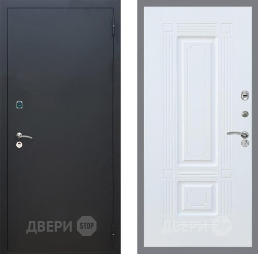 Входная металлическая Дверь Рекс (REX) 1A Черный Муар FL-2 Силк Сноу в Кашире