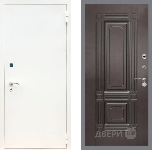 Входная металлическая Дверь Рекс (REX) 1А Белая шагрень FL-2 Венге в Кашире