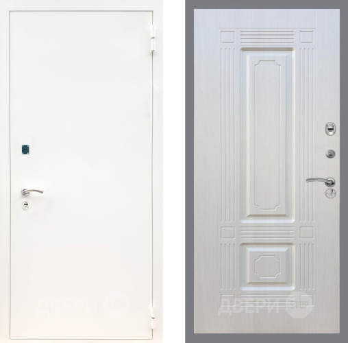 Входная металлическая Дверь Рекс (REX) 1А Белая шагрень FL-2 Лиственница беж в Кашире