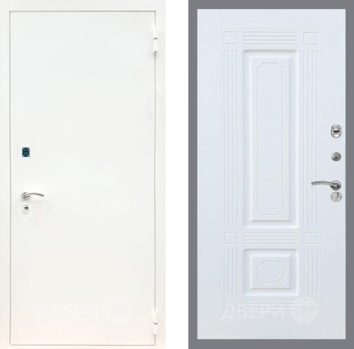 Входная металлическая Дверь Рекс (REX) 1А Белая шагрень FL-2 Силк Сноу в Кашире