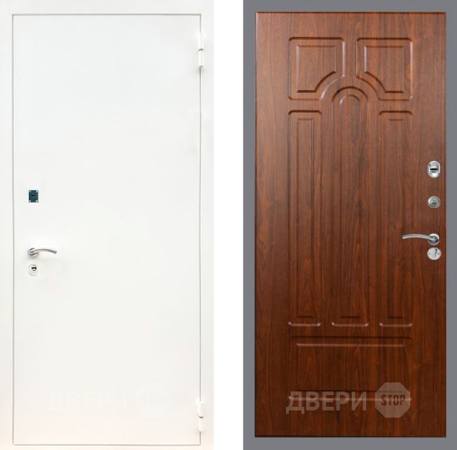 Входная металлическая Дверь Рекс (REX) 1А Белая шагрень FL-58 Морёная берёза в Кашире