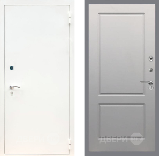 Входная металлическая Дверь Рекс (REX) 1А Белая шагрень FL-117 Грей софт в Кашире