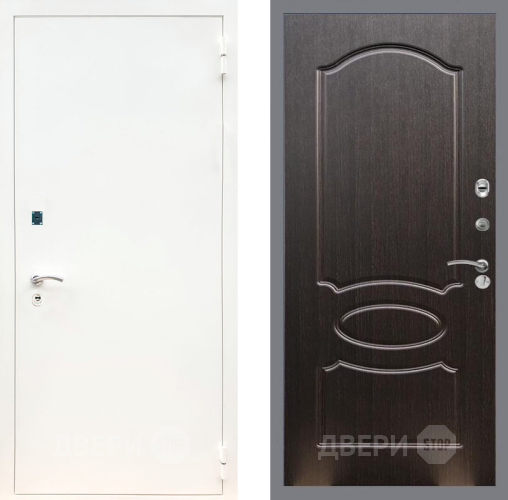 Входная металлическая Дверь Рекс (REX) 1А Белая шагрень FL-128 Венге светлый в Кашире