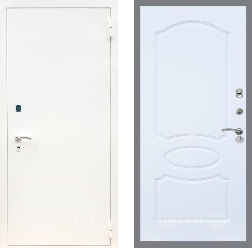 Дверь Рекс (REX) 1А Белая шагрень FL-128 Силк Сноу в Кашире