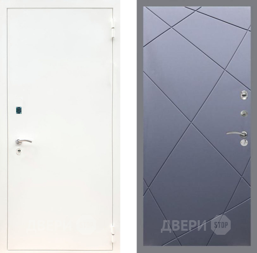 Входная металлическая Дверь Рекс (REX) 1А Белая шагрень FL-291 Силк титан в Кашире