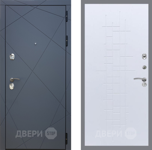 Входная металлическая Дверь Рекс (REX) 13 Силк Титан FL-289 Белый ясень в Кашире