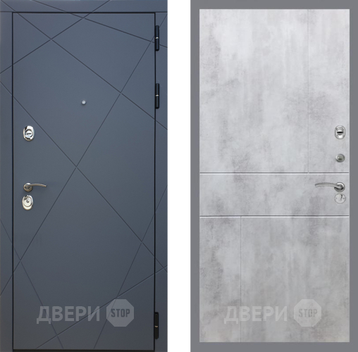 Входная металлическая Дверь Рекс (REX) 13 Силк Титан FL-290 Бетон светлый в Кашире