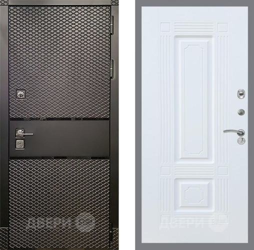 Входная металлическая Дверь Рекс (REX) 15 Черный Кварц FL-2 Силк Сноу в Кашире