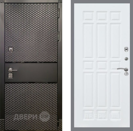 Входная металлическая Дверь Рекс (REX) 15 Черный Кварц FL-33 Силк Сноу в Кашире