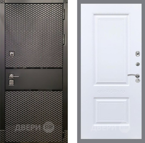 Входная металлическая Дверь Рекс (REX) 15 Черный Кварц Смальта Силк Сноу в Кашире