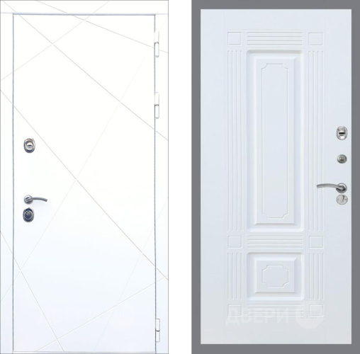 Входная металлическая Дверь Рекс (REX) 13 Силк Сноу FL-2 Силк Сноу в Кашире