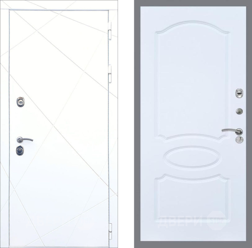 Входная металлическая Дверь Рекс (REX) 13 Силк Сноу FL-128 Силк Сноу в Кашире