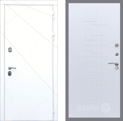 Входная металлическая Дверь Рекс (REX) 13 Силк Сноу FL-289 Белый ясень в Кашире
