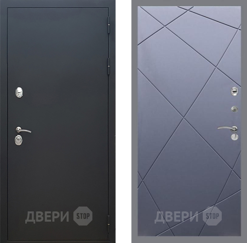 Входная металлическая Дверь Рекс (REX) 5 Черный Муар FL-291 Силк титан в Кашире