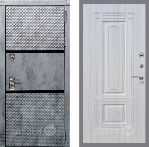 Входная металлическая Дверь Рекс (REX) 15 Бетон Темный FL-2 Сандал белый в Кашире