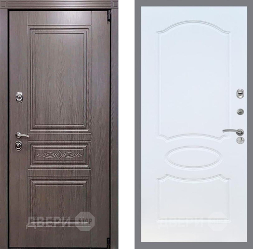 Входная металлическая Дверь Рекс (REX) Премиум-S FL-128 Белый ясень в Кашире