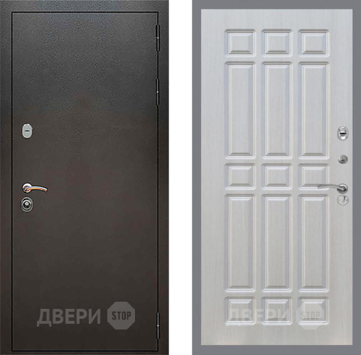 Входная металлическая Дверь Рекс (REX) 5 Серебро Антик FL-33 Лиственница беж в Кашире