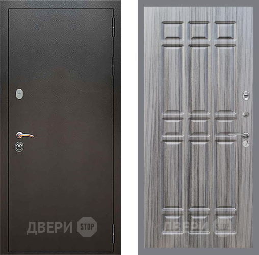 Входная металлическая Дверь Рекс (REX) 5 Серебро Антик FL-33 Сандал грей в Кашире