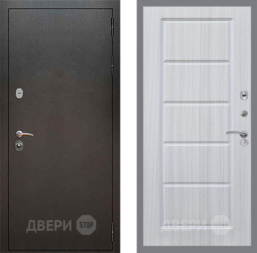 Входная металлическая Дверь Рекс (REX) 5 Серебро Антик FL-39 Сандал белый в Кашире