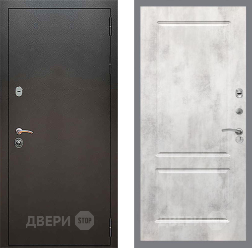 Дверь Рекс (REX) 5 Серебро Антик FL-117 Бетон светлый в Кашире