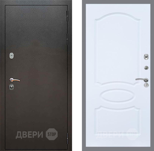 Входная металлическая Дверь Рекс (REX) 5 Серебро Антик FL-128 Силк Сноу в Кашире