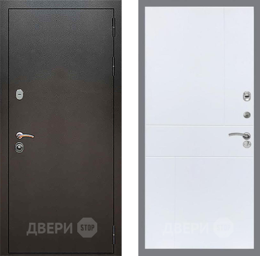 Входная металлическая Дверь Рекс (REX) 5 Серебро Антик FL-290 Силк Сноу в Кашире