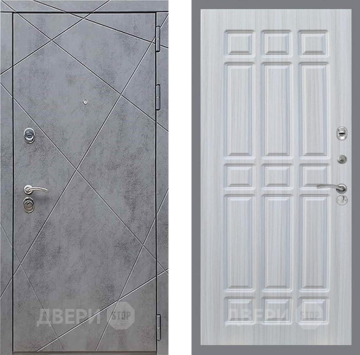 Входная металлическая Дверь Рекс (REX) 13 Бетон Темный FL-33 Сандал белый в Кашире