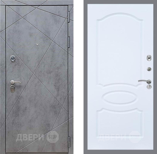 Входная металлическая Дверь Рекс (REX) 13 Бетон Темный FL-128 Силк Сноу в Кашире