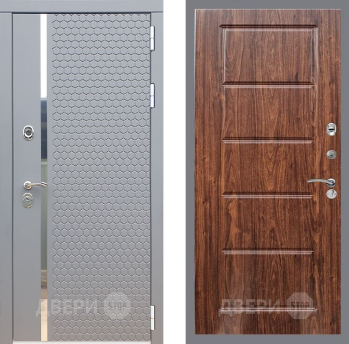 Входная металлическая Дверь Рекс (REX) 24 FL-39 орех тисненый в Кашире