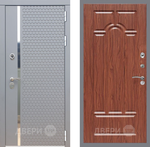 Входная металлическая Дверь Рекс (REX) 24 FL-58 орех тисненый в Кашире