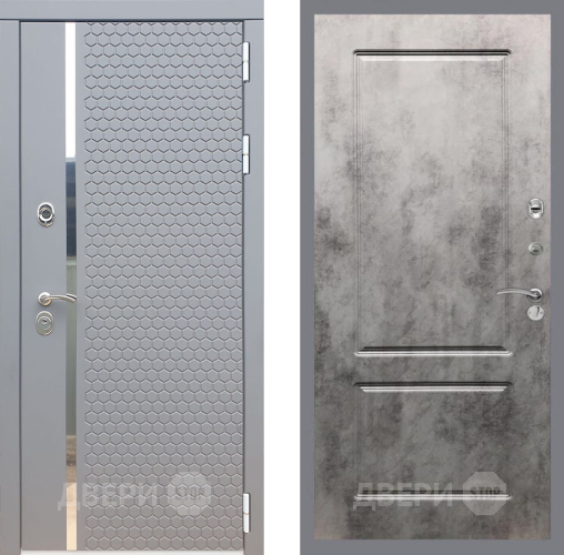 Входная металлическая Дверь Рекс (REX) 24 FL-117 Бетон темный в Кашире