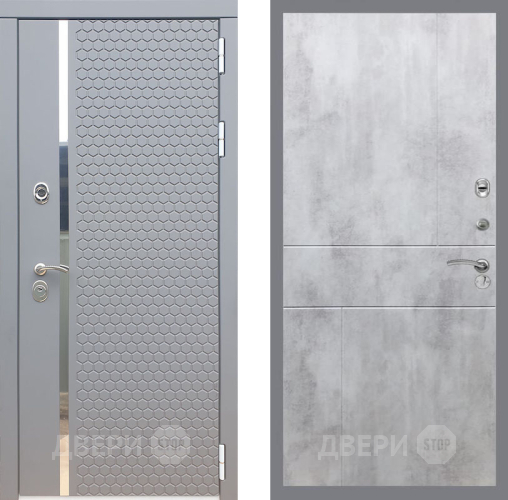 Входная металлическая Дверь Рекс (REX) 24 FL-290 Бетон светлый в Кашире