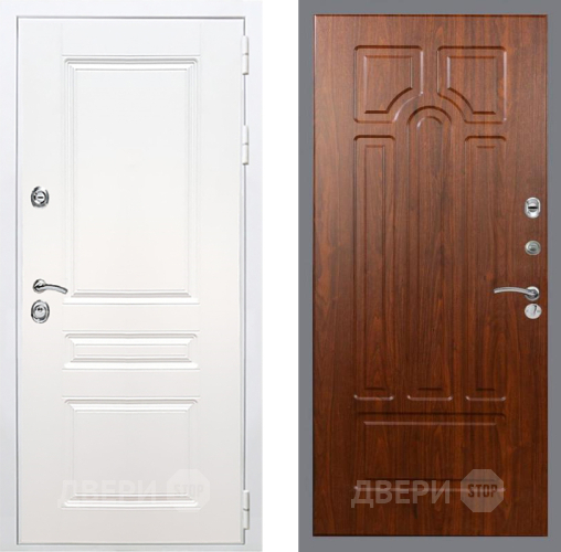 Входная металлическая Дверь Рекс (REX) Премиум-н Силк Сноу FL-58 Морёная берёза в Кашире