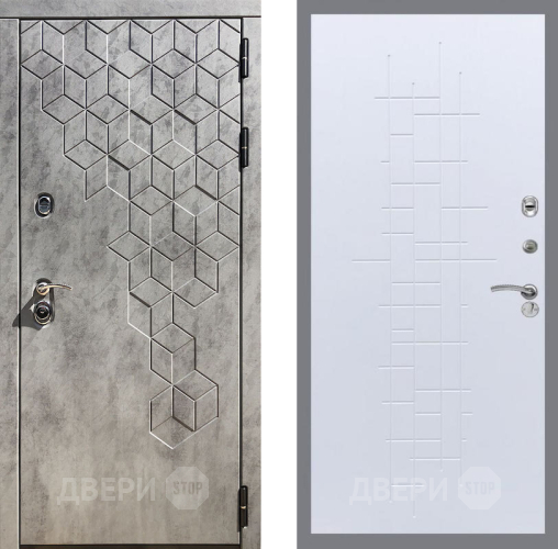 Входная металлическая Дверь Рекс (REX) 23 FL-289 Белый ясень в Кашире