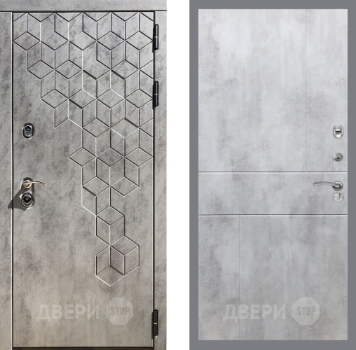 Входная металлическая Дверь Рекс (REX) 23 FL-290 Бетон светлый в Кашире