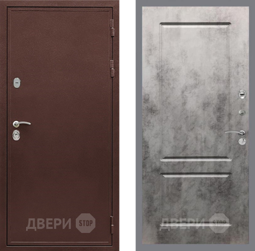 Входная металлическая Дверь Рекс (REX) 5 металл 3 мм FL-117 Бетон темный в Кашире