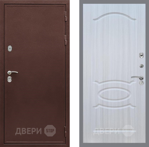Входная металлическая Дверь Рекс (REX) 5 металл 3 мм FL-128 Сандал белый в Кашире