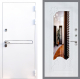Входная металлическая Дверь Стоп Лайн Вайт ЗкркалоФЛ-147 Ясень белый в Кашире