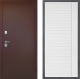Входная металлическая Дверь Дверной континент Рубикон Медь Дизайн ФЛ-757 Белое Стекло Софт милк в Кашире