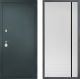 Входная металлическая Дверь Дверной континент Рубикон Серебро Дизайн ФЛ-757 Черное Стекло Софт милк в Кашире