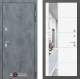 Входная металлическая Дверь Лабиринт (LABIRINT) Бетон Зеркало 19 Белый софт в Кашире