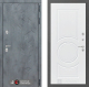 Входная металлическая Дверь Лабиринт (LABIRINT) Бетон 23 Белый софт в Кашире