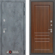 Входная металлическая Дверь Лабиринт (LABIRINT) Бетон 03 Орех бренди в Кашире