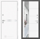 Входная металлическая Дверь Лабиринт (LABIRINT) Лайн White Зеркало 19 Белый софт в Кашире