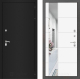 Дверь Лабиринт (LABIRINT) Classic шагрень черная Зеркало 19 Белый софт в Кашире